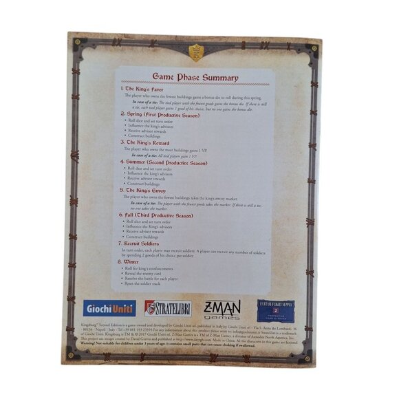 Kingsburg Second Edition Board Game Queen Roleplay Scenario Expansion Pieces - Picture 7 of 12